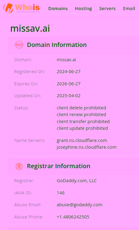missav.aiのWhois情報